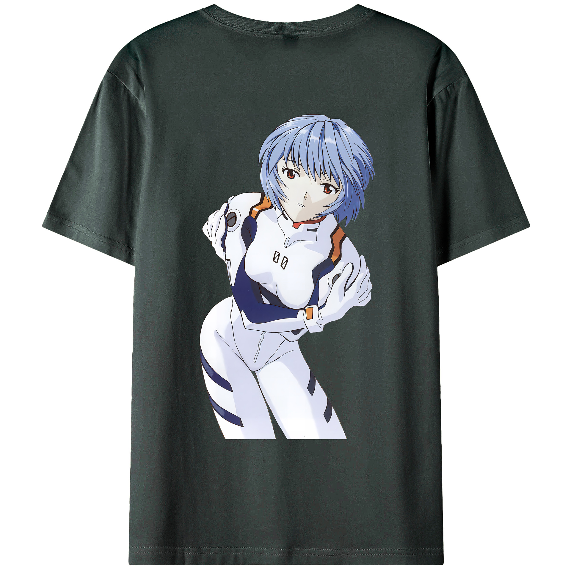 （画像用） EVA 新世紀エヴァンゲリオン 綿100％ メンズ半袖Tシャツ（バックプリント） 通気性